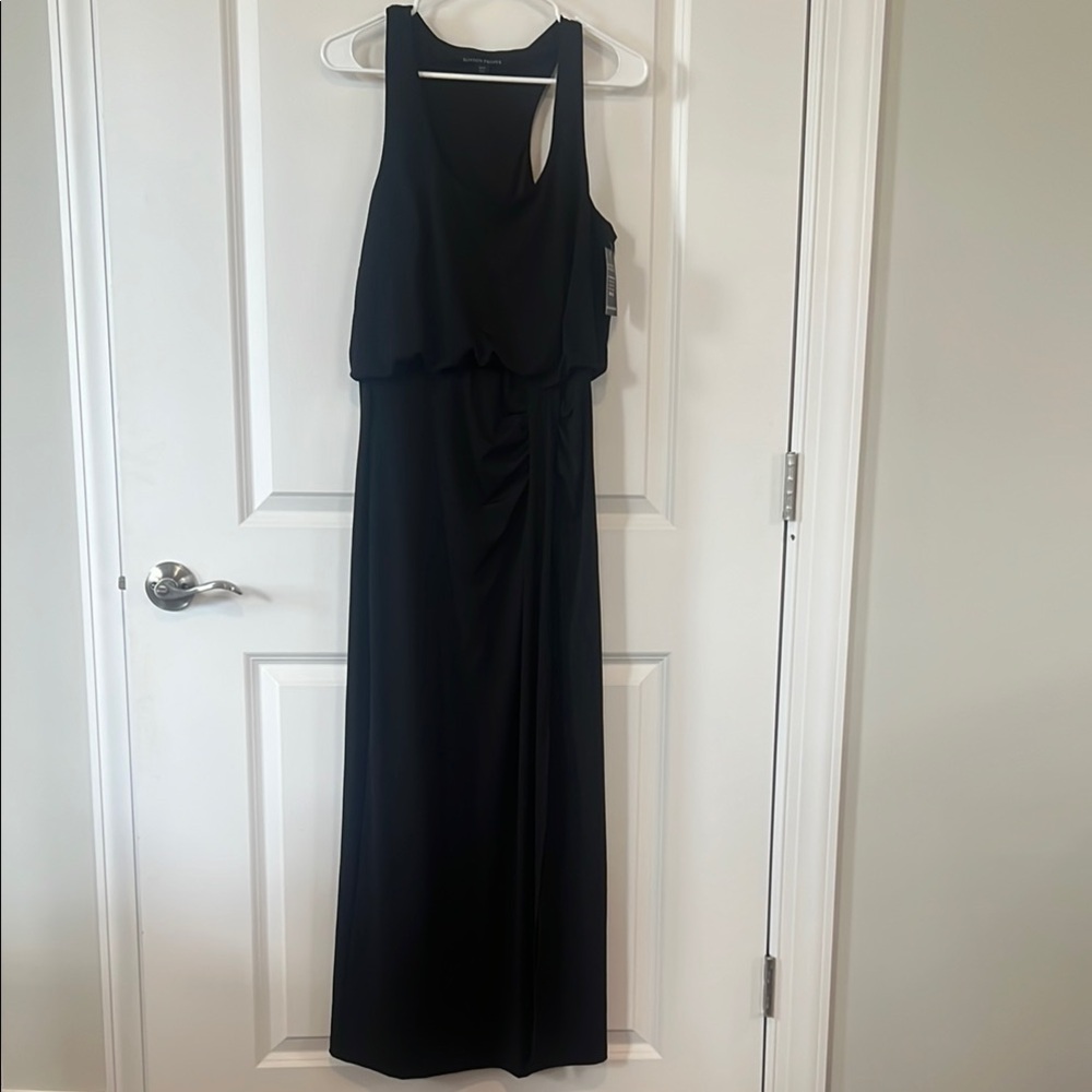 NWT- Boston Proper Black Halter Maxi Dress - Picture 2 of 7